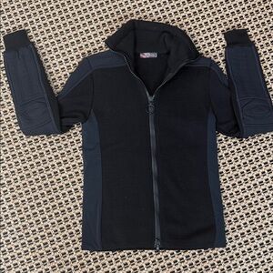 Prada Women's Black Wool Sweater Zip